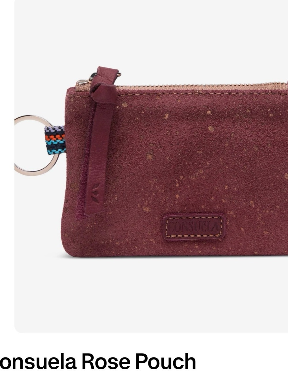 Consuela (Rose) Suede Pouch